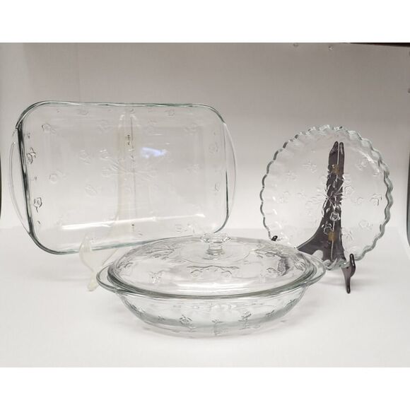 Anchor Hocking Toscany Collection Savannah 4 piece Oven Baking Glassware Set - Picture 1 of 11